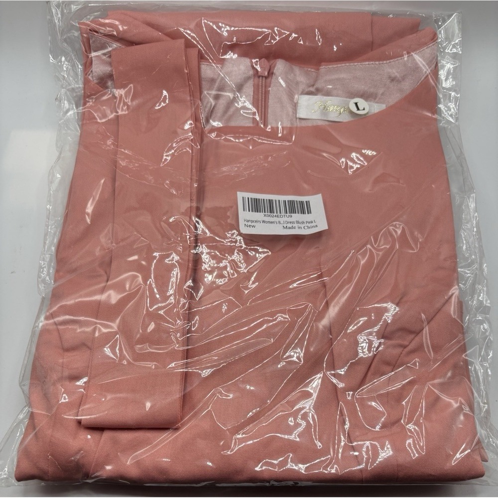 Hanpceirs Women's Retro Boatneck Sleeveless 1950s Cocktail Dress Blush Size L - Picture 7 of 9